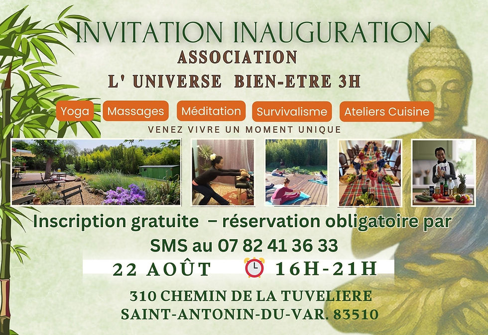 GRANDE INAUGURATION – L’Univers Bien-Être 3H