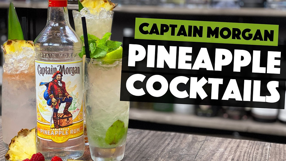 3 EASY PINEAPPLE Captain Rum Cocktails