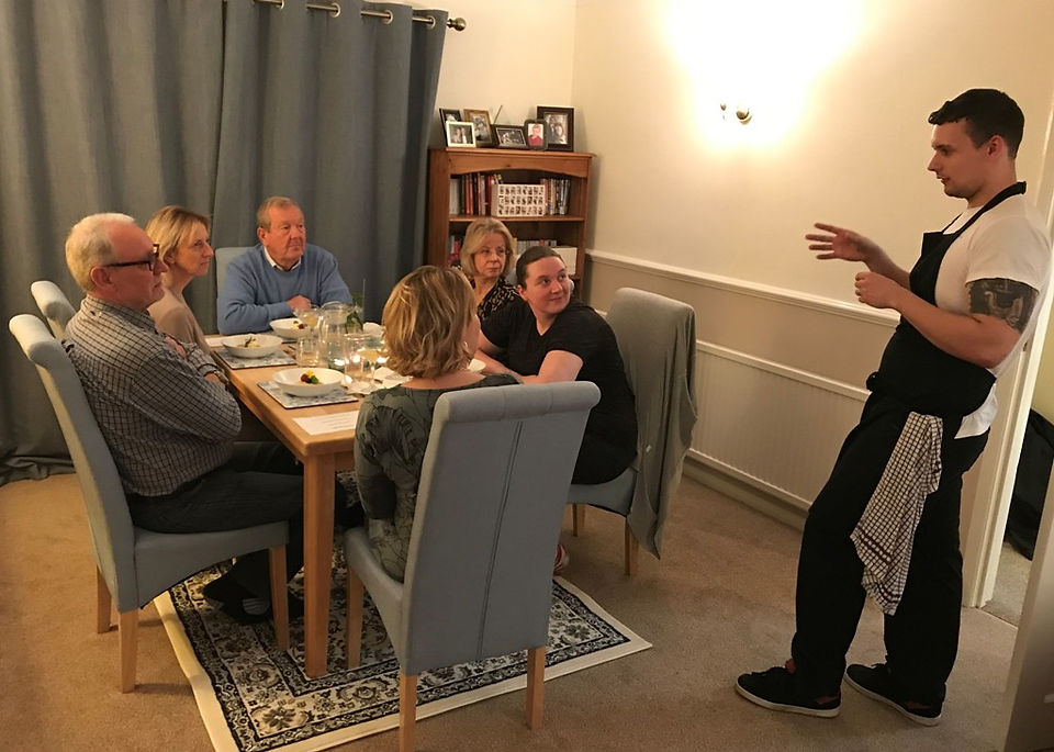 James Howe explaining the Menu