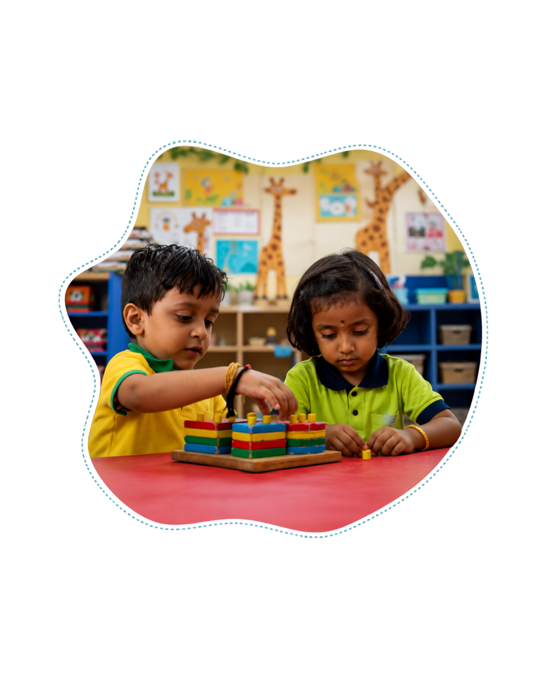 Children learning at preschool