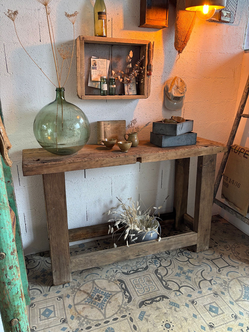 Miniature : Console en chêne vieilli 