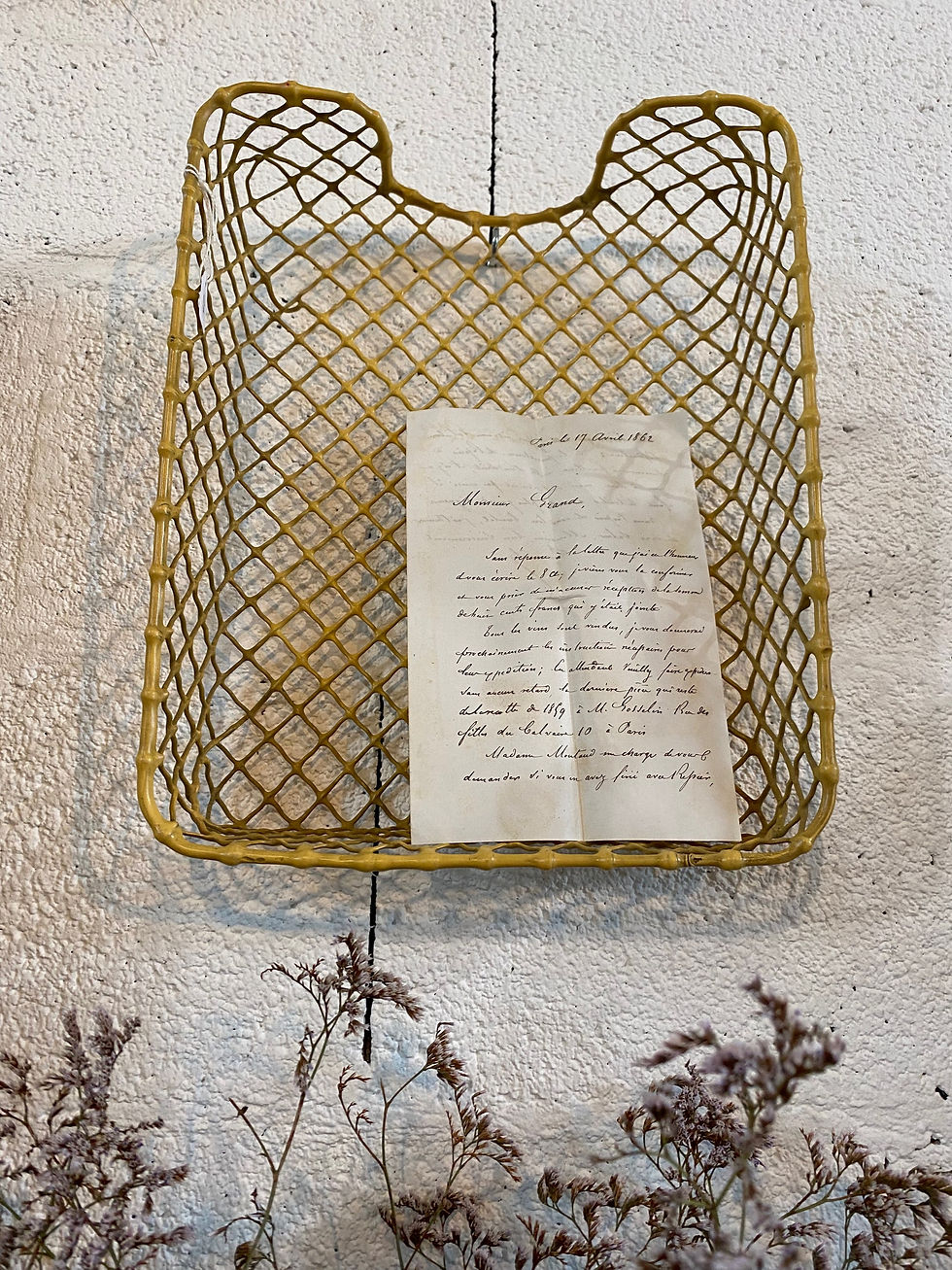 Miniature : Porte papiers en métal jaune
