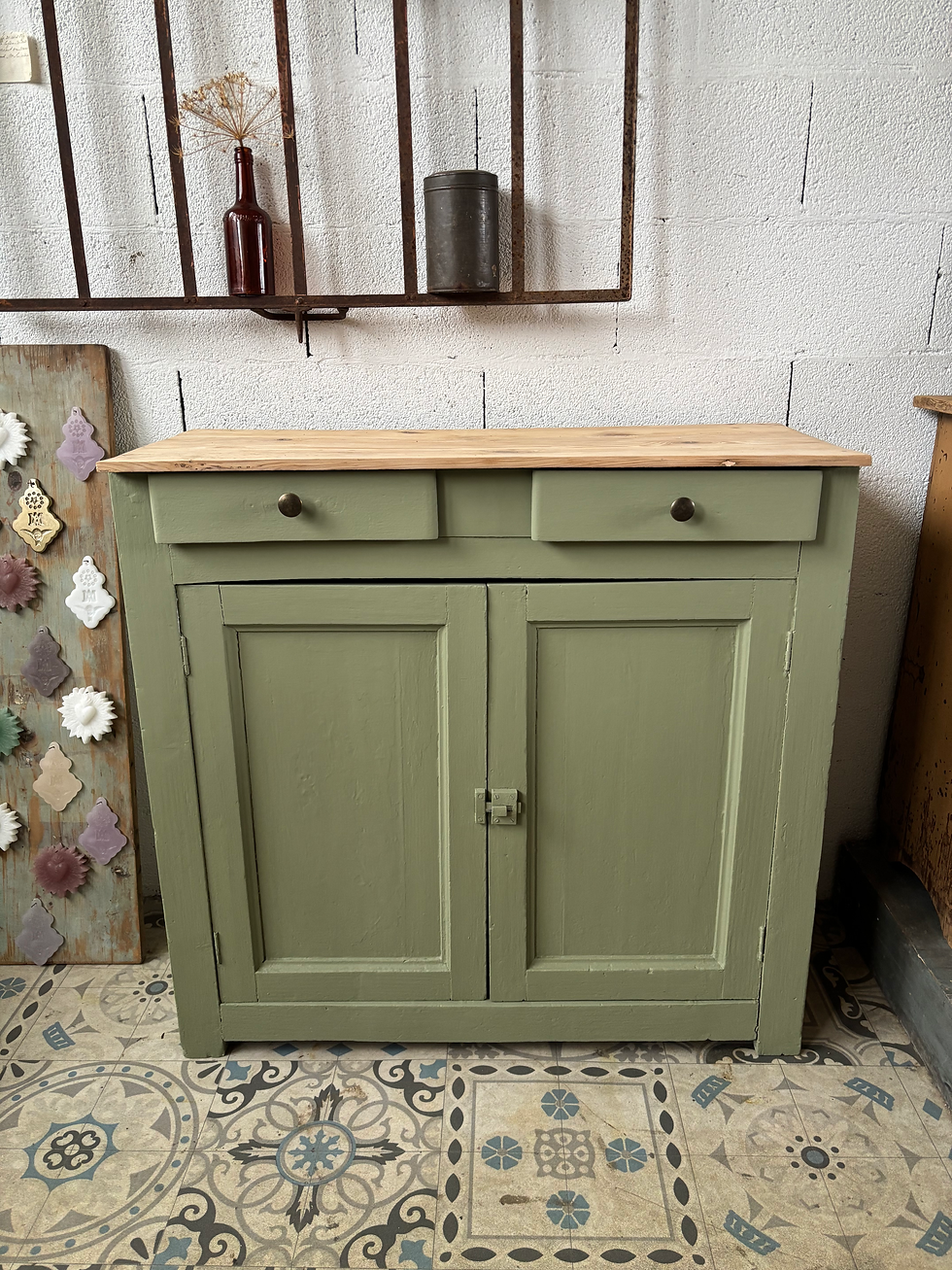 Miniature : Buffet vert sauge 