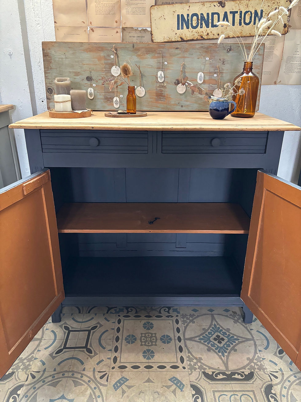Miniature : Buffet parisien bleu nuit