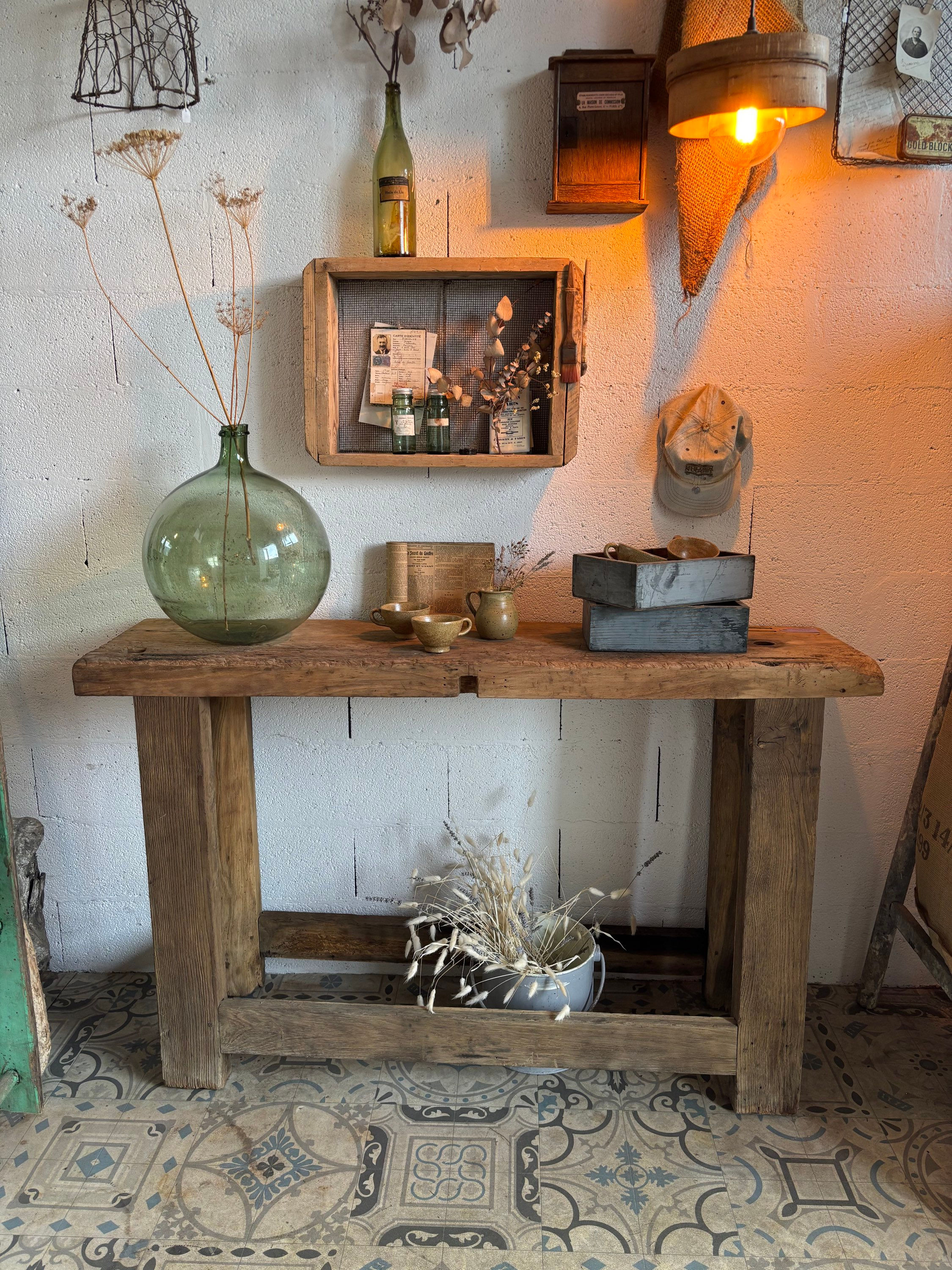 Console en chêne vieilli 