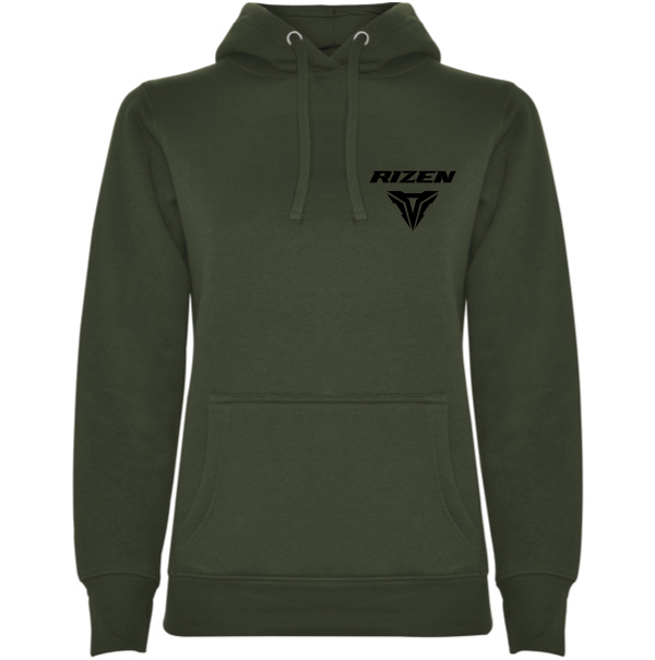 Thumbnail: Sweat capuche rizen femme vert face