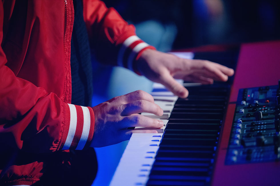 Piano playing on stages - hands
