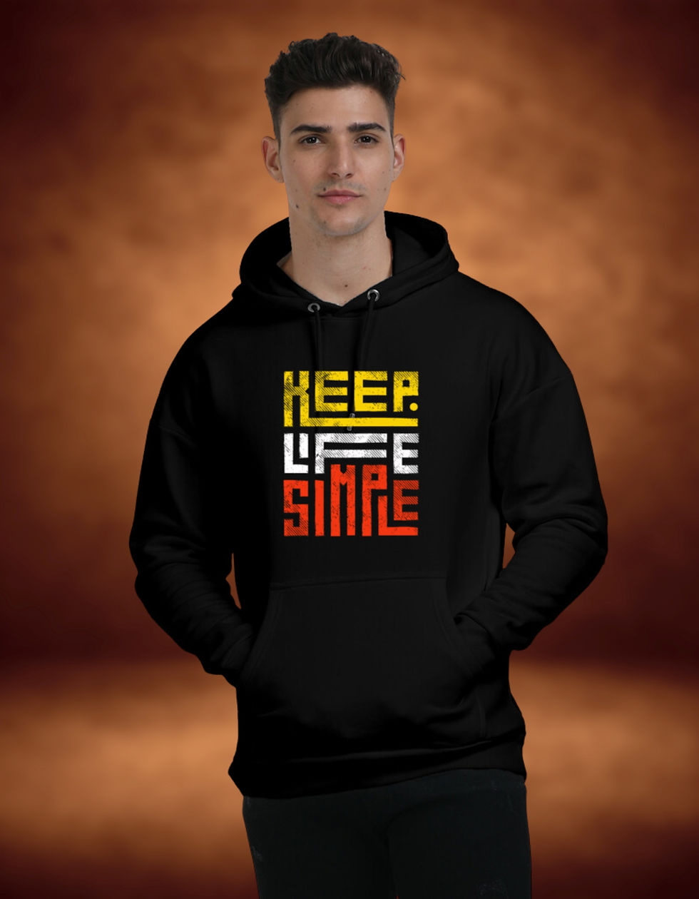 Unisex Oversized Hoodie black front print