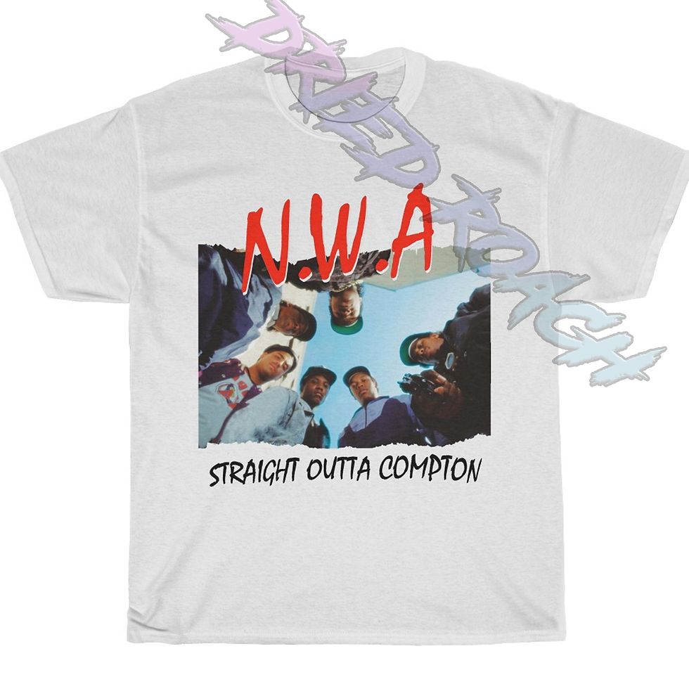 Thumbnail: NWA Ice Cube 90s Black Vintage Hip Hop Rap Shirt - straight outta compton 