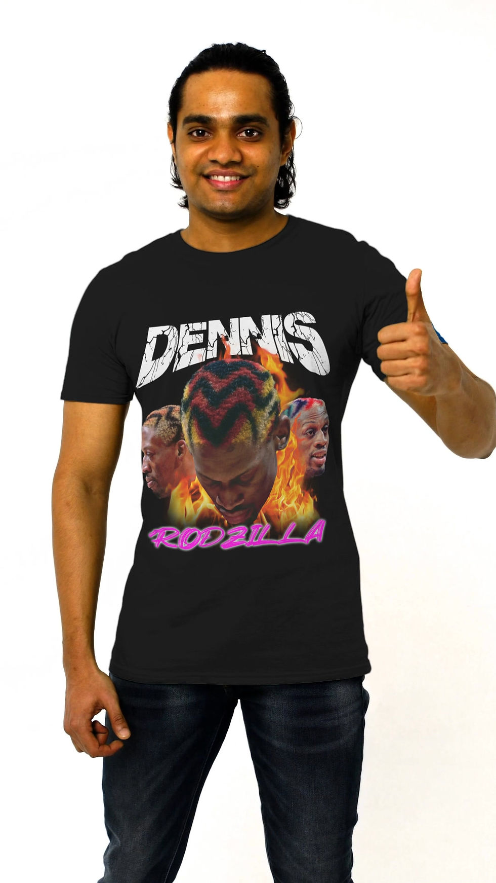 Thumbnail: Dennis rodman tshirt- graphic shirt - vintage style - 3 headed monster -  unisex