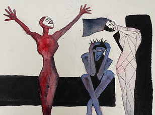 An original art piece by Chris Lee based on Liszt's "Totentanz"