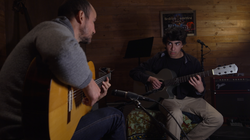 Flamenco Guitarist Molina mentors Noah Martinez.