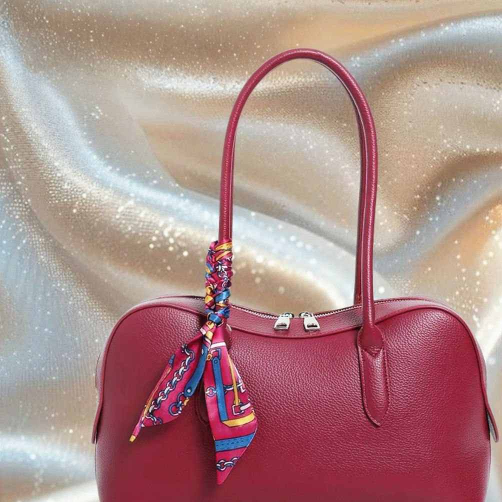 Borsa Granata rosso borgogna vintage