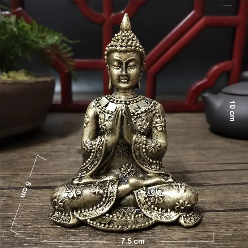 Thumbnail: Golden Thailand Buddha Statue Home Garden Decoration Meditation Buddha SculpturE