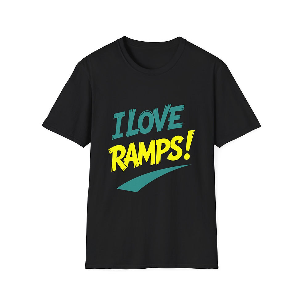 I Love Ramps Unisex Softstyle T-Shirt - Casual Graphic Tee for Ramp Enthusiasts