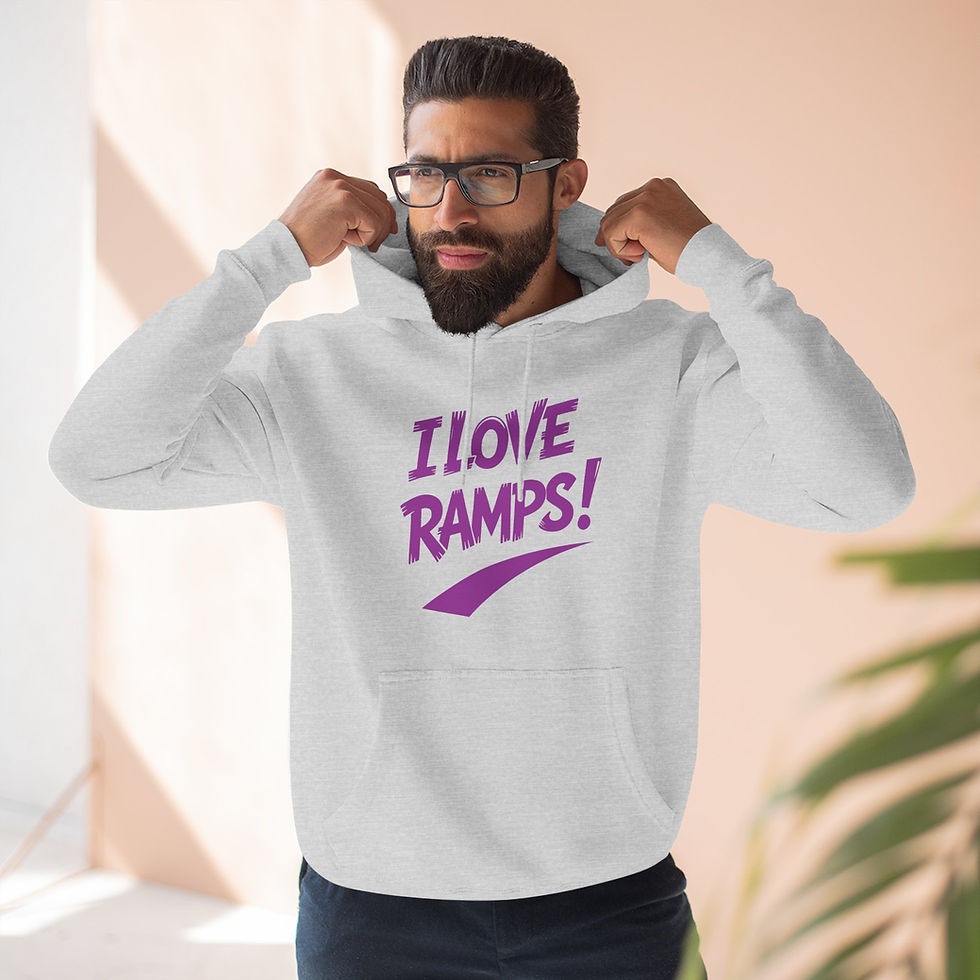 Thumbnail: I Love Ramps Hoodie for Skate Enthusiasts