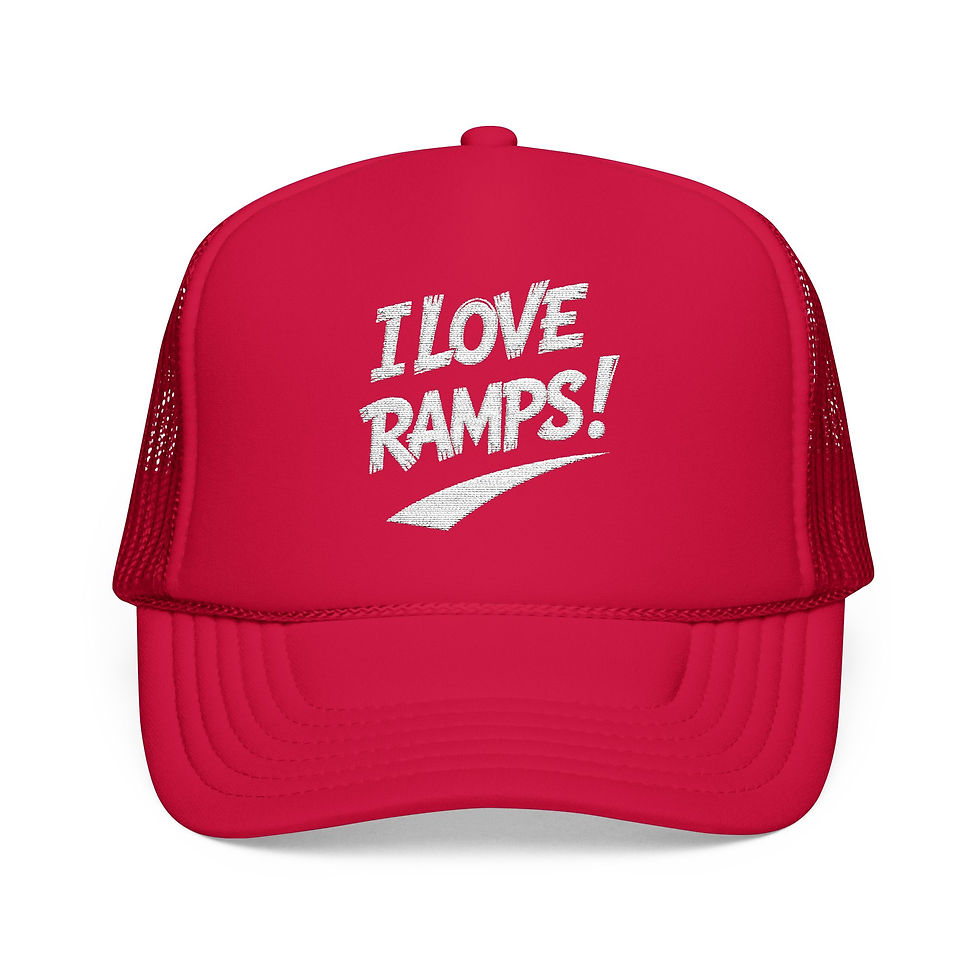 Fun Foam Trucker Hat - "I Love Ramps!"