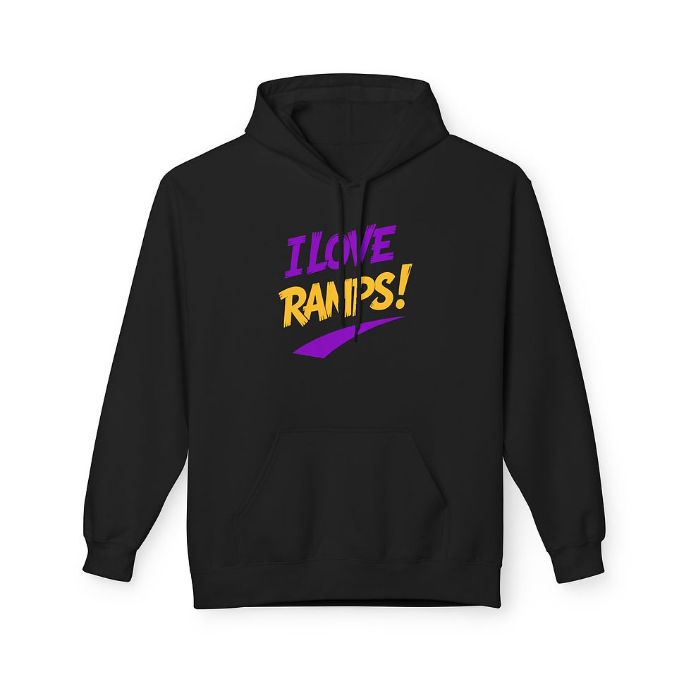 Colorful 'I Love Ramps!' Hoodie - Fun Gift for Adventures