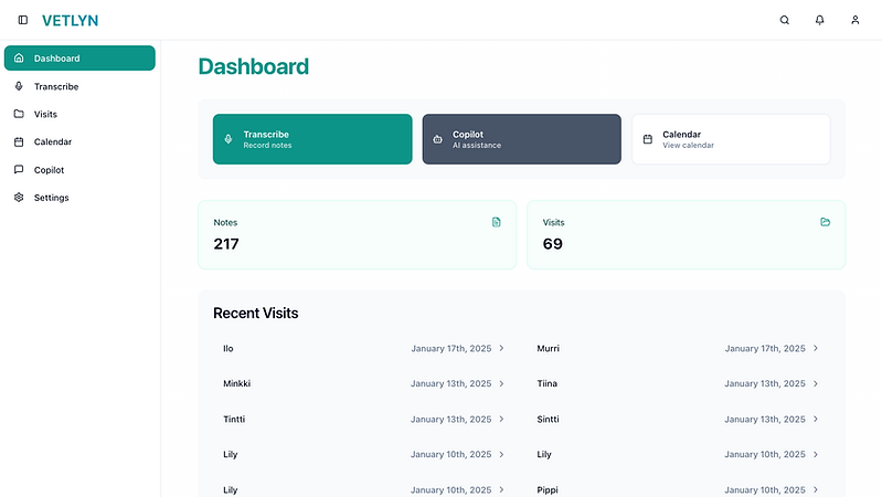 Dashboard in English