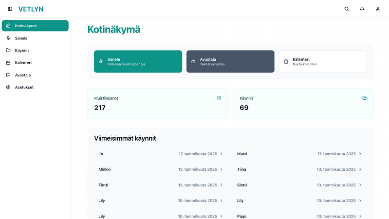 Suomenkielinen kotinäkymä