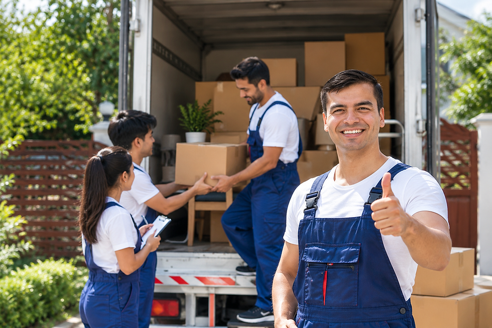 Moving crew loading boxes