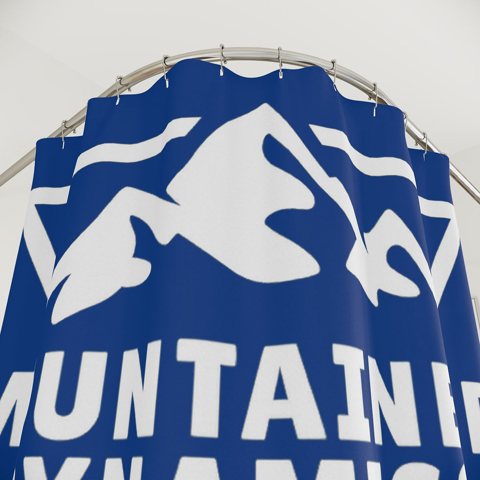 Blue banner with white mountain graphic and Mountaineer Dynamics text