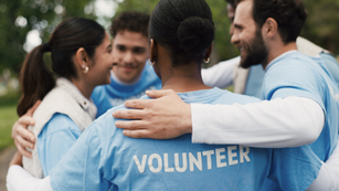 volunteer group in a circle