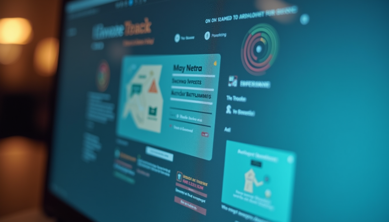 Close-up view of a computer screen displaying an interactive eLearning module