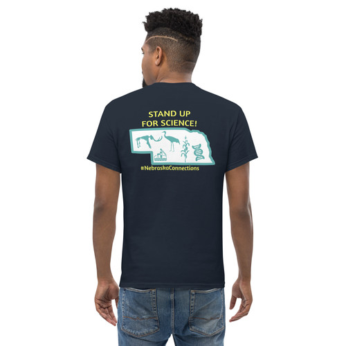 T-shirt Homme Coton "Not Science Up Top" - Design Géométrique Années 80 - Neuf Avec étiquettes