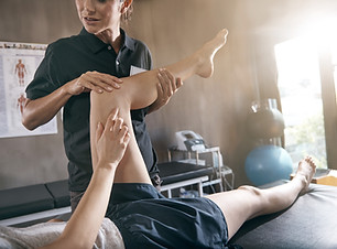 Physical therapy session