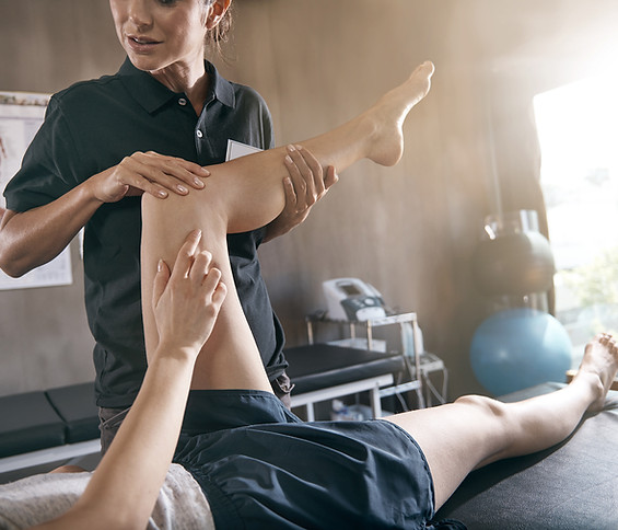 Physical therapy session