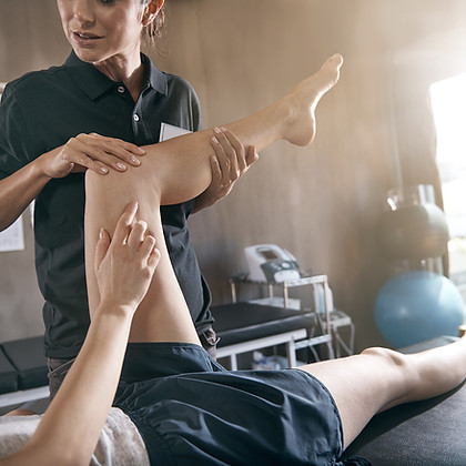 Physical therapy session