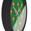 Thumbnail: African Sunrise Pattern Wall Clock — Green Cultural Emblem Timepiece