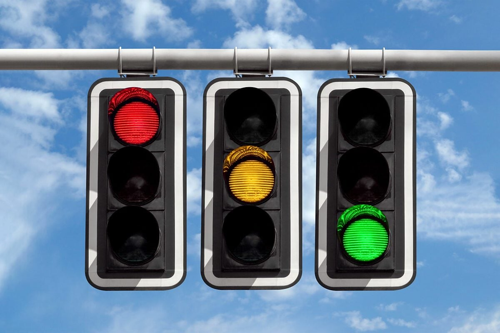 green light, yellow light, red light