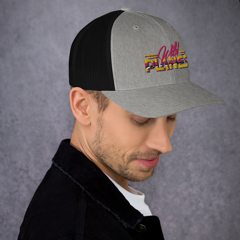 Thumbnail: Trucker Cap (Retro Style "Wild Planes" Font ) 