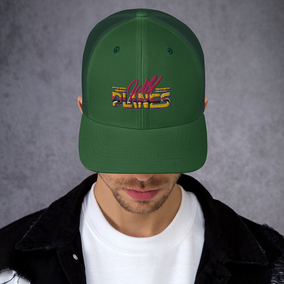 Thumbnail: Trucker Cap (Retro Style "Wild Planes" Font ) 