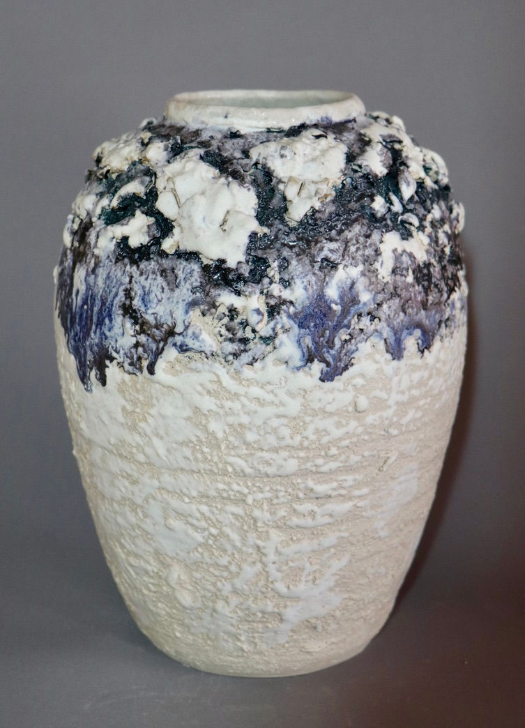 Large Blue and White Jar