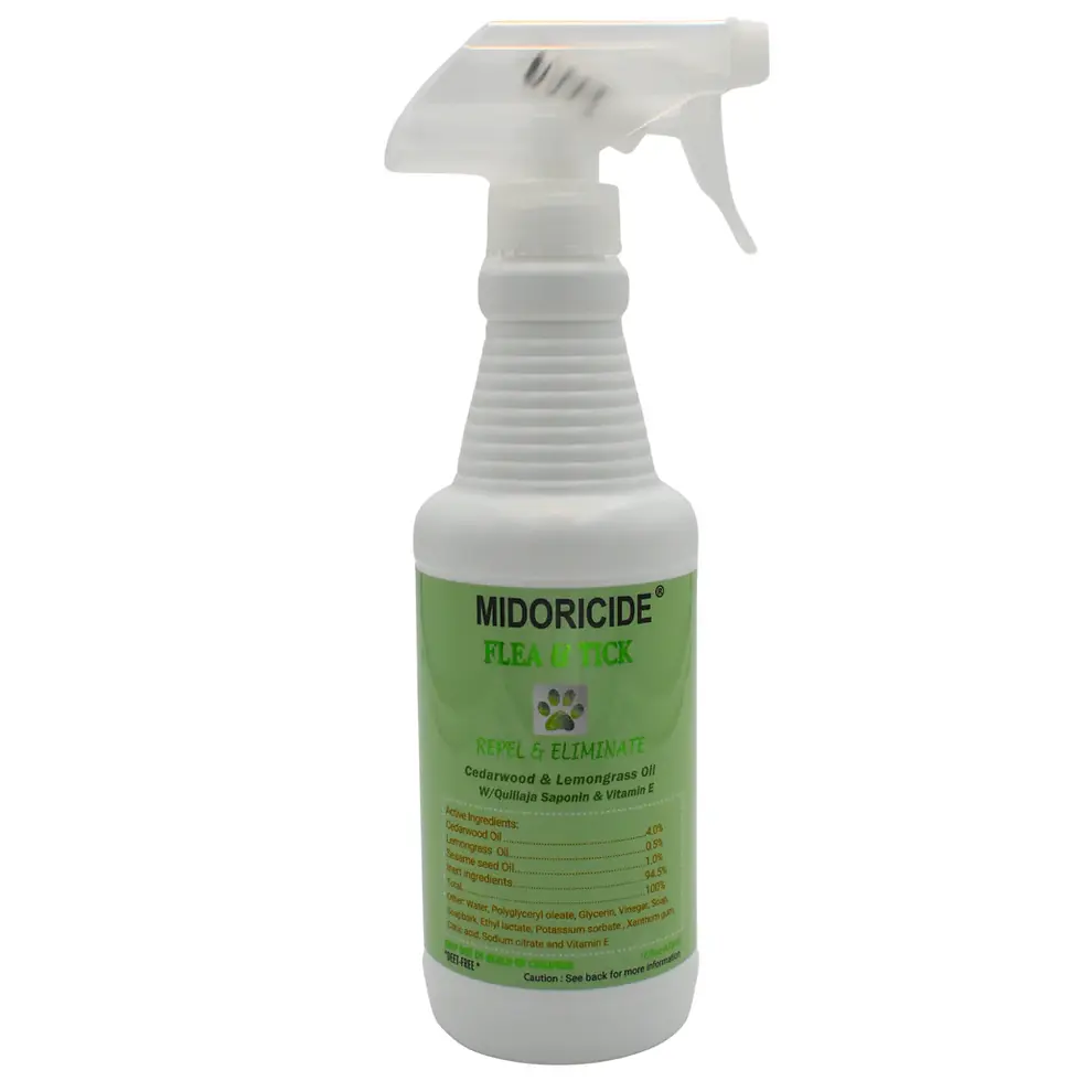 Midoricide Flea & Tick Control Spray- Cedarwood, Lemongrass+ Quillaja