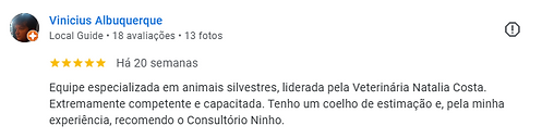 Depoimento de outro cliente do Ninho