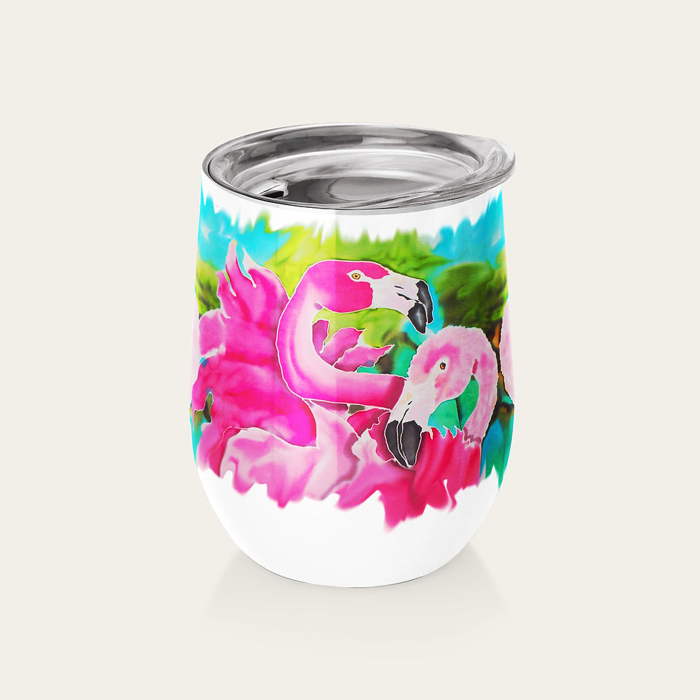 Flamingo Passion Wine Tumbler