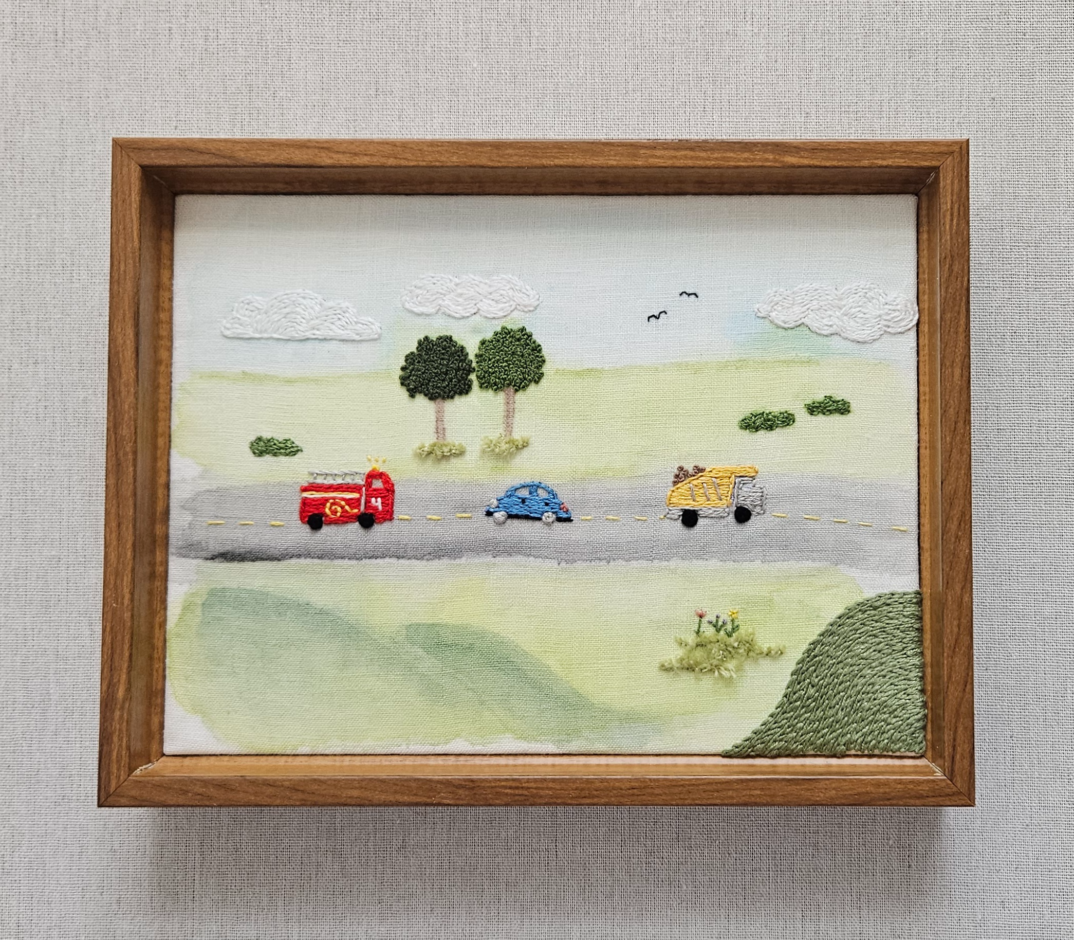 on the road | mixed media piece
