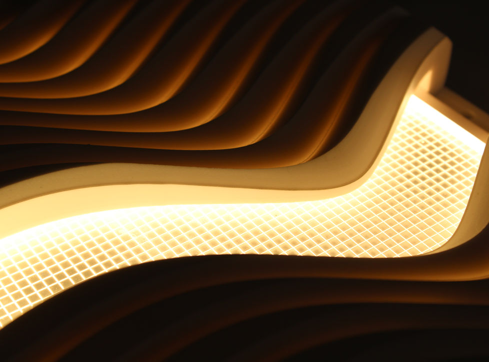 Lighting solution brings illumination to Corian design.