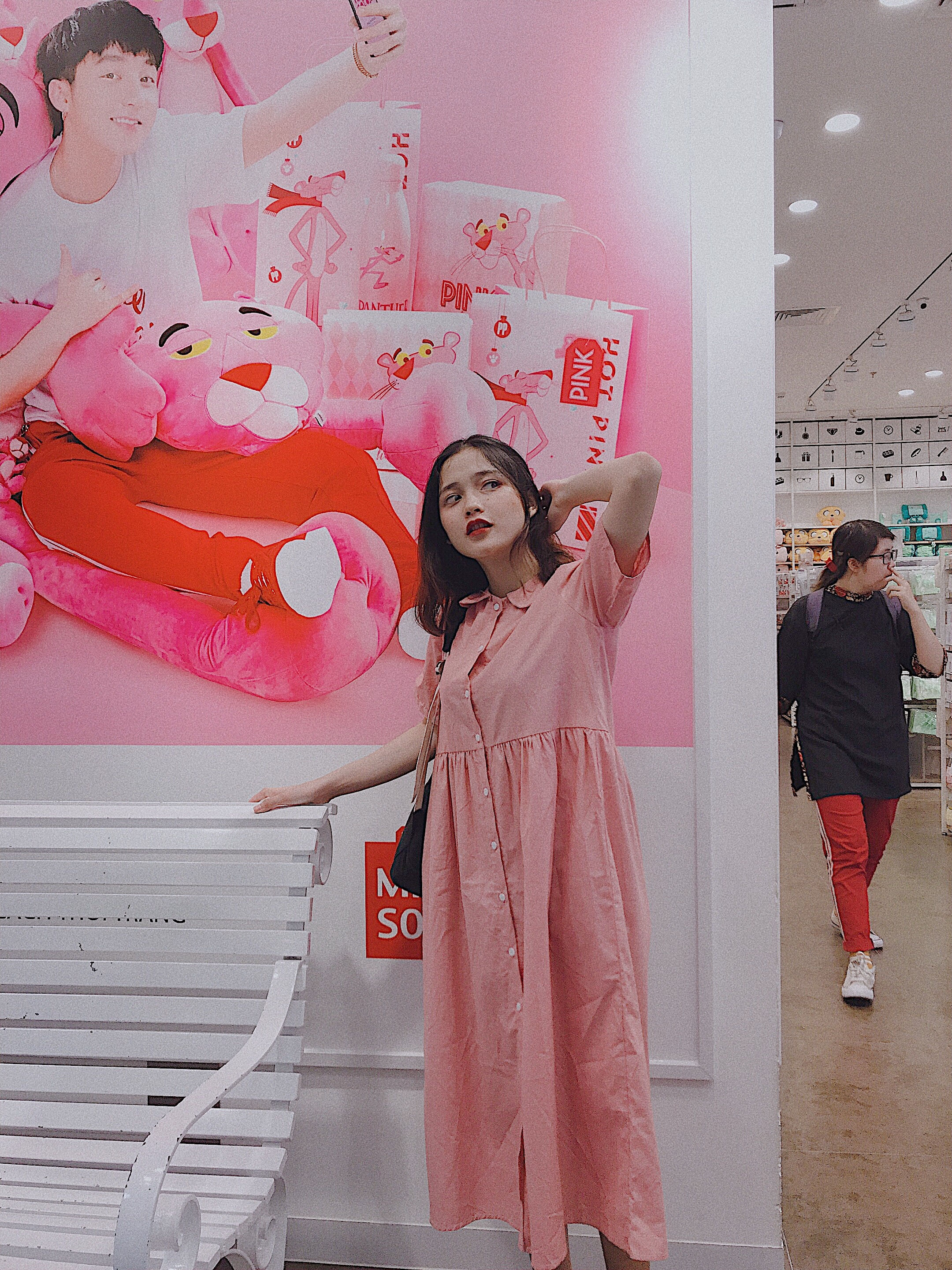 Babydoll hồng cổ sen