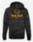 The Elk Hut Hoodie Black Camo