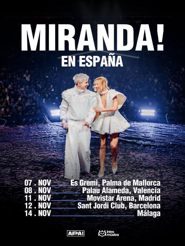 Miranda! llevará su gira por España en noviembre de 2026