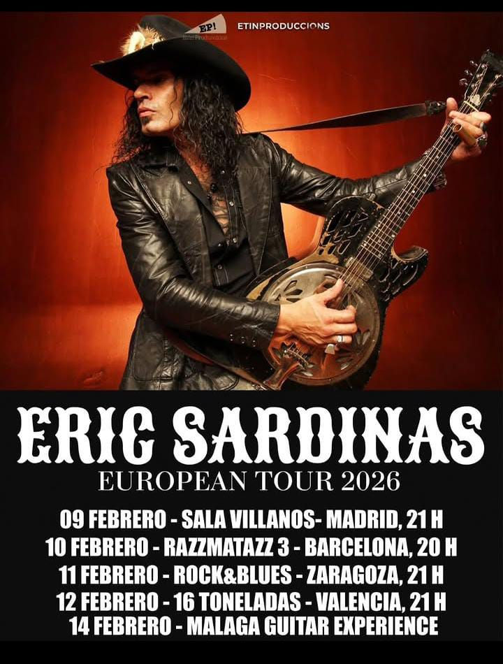 Eric Sardinas Despliega su Blues Eléctrico en la Gira Europea 2026