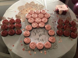 Engagement Cupcake Cake