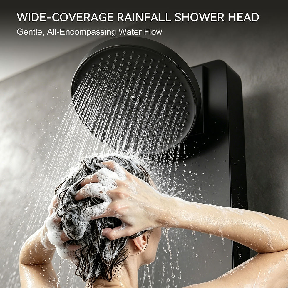 Thumbnail: Wide-coverage rainfall shower head with gentle all-over water flow