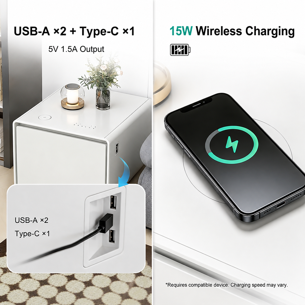Thumbnail: 15W wireless charging and USB ports