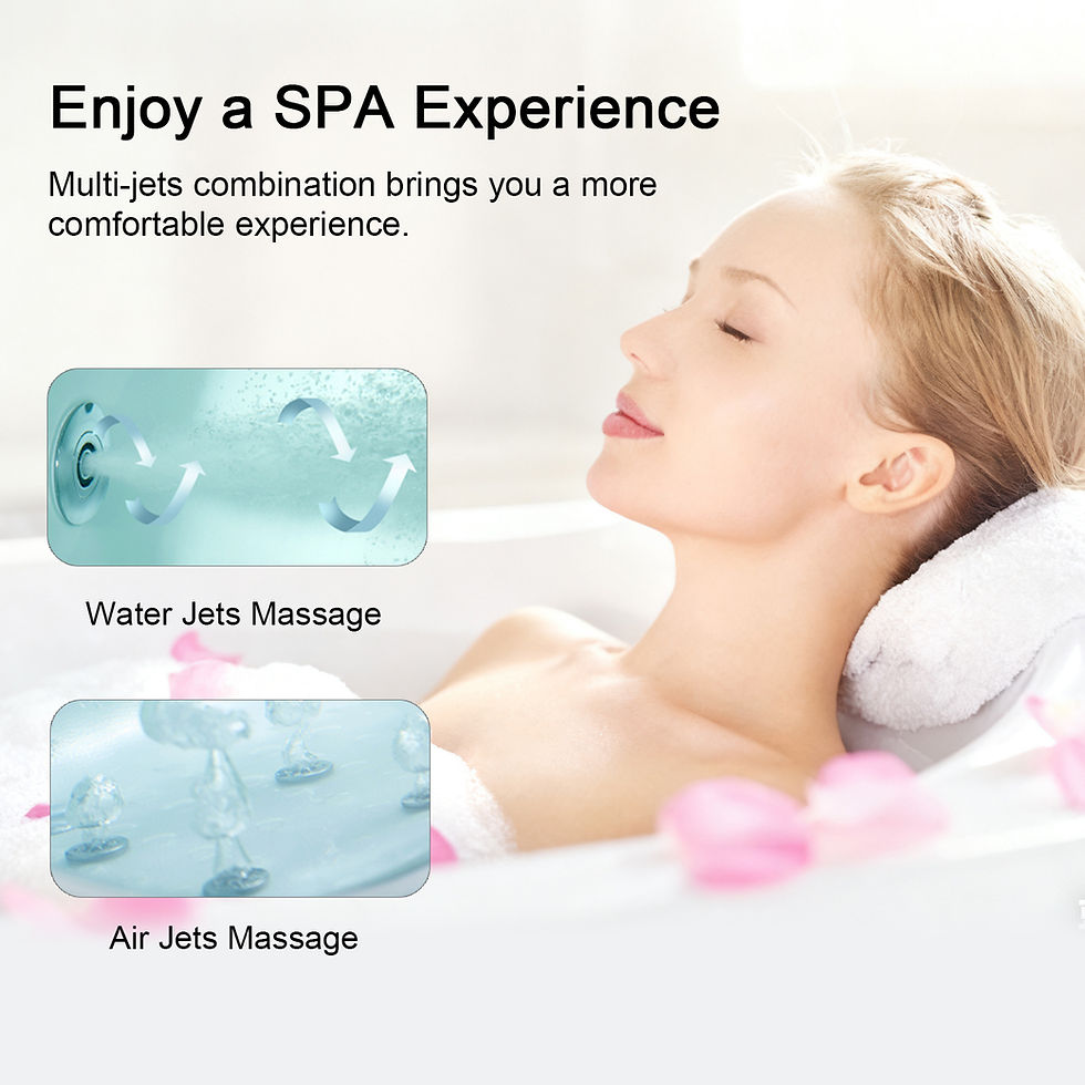 Thumbnail: Whirlwell whirlpool bathtub spa experience showing water jets and air jets massage modes